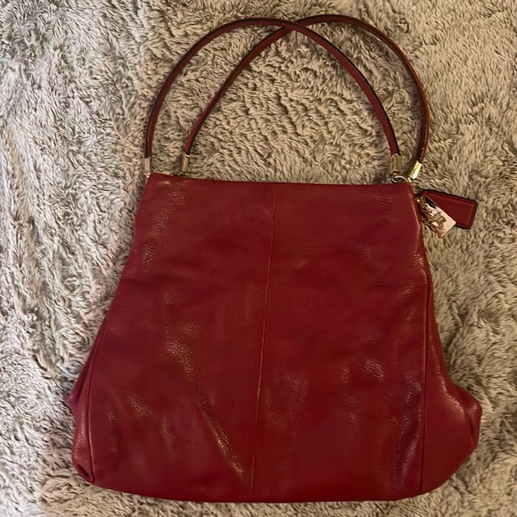 Coach Handbags - Red leather coach bag. Great used condition.